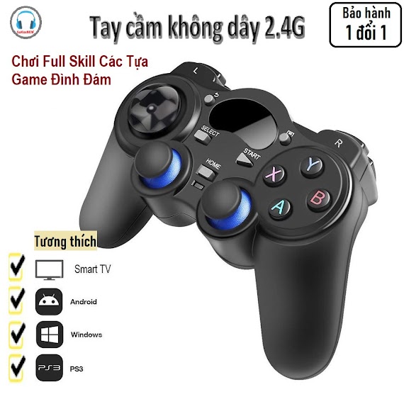 Tay Cầm Chơi Game Không Dây Gamepad 850M Usb 2.4G - Tay Cầm Không Dây Cho Pc, Laptop, Smart Tv, Tv Box