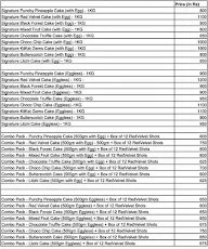 WarmOven Cake & Desserts menu 1