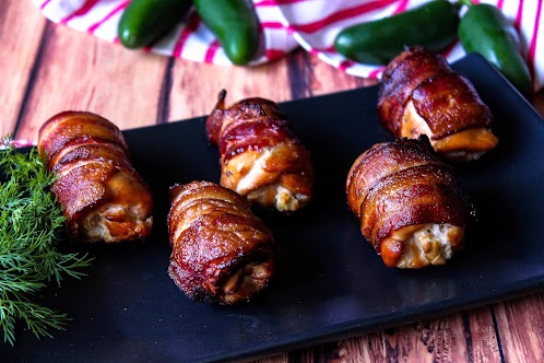 Grilled Cream Cheese Stuffed Bacon Wrap Chicken