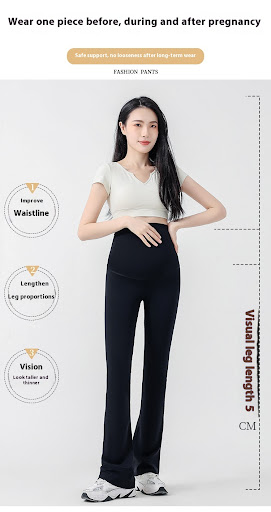 Title 2, Antenatal Yoga Bell-bottom Pants Outer Wear Cas...