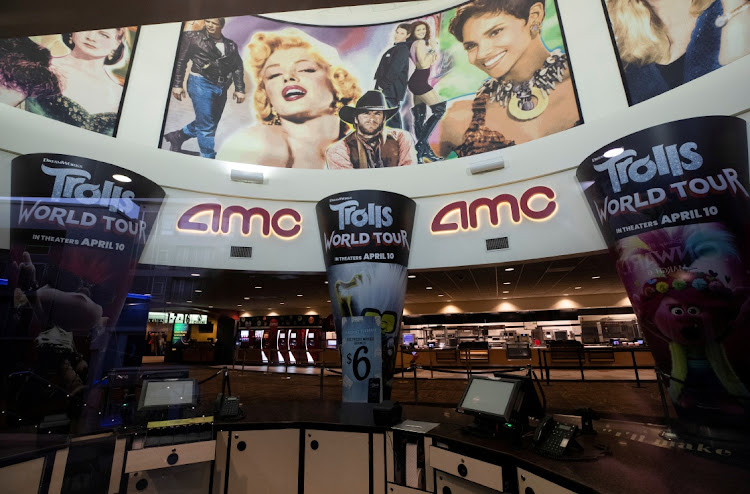 The lobby of the AMC theatre is pictured in Burbank, Californi, in this June 30 2020 file photo. Picture: REUTERS/MARIO ANZUONI