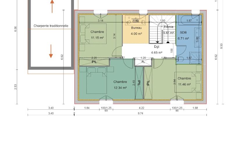  Vente Terrain + Maison - Terrain : 750m² - Maison : 90m² à Sigoyer (05130) 