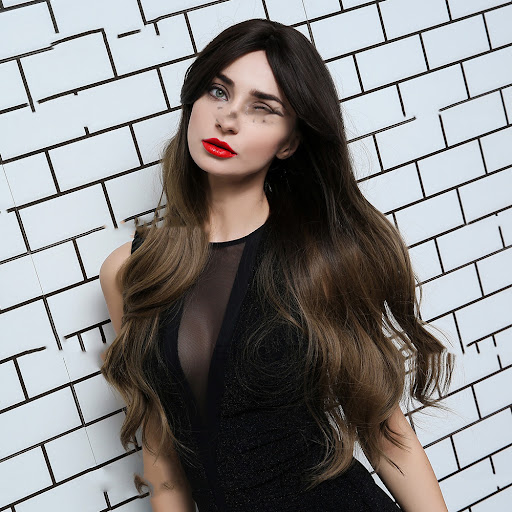 Title 1, Womens Chemical Fiber Wig with Gradient Gold o...