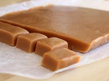 Homemade soft caramels