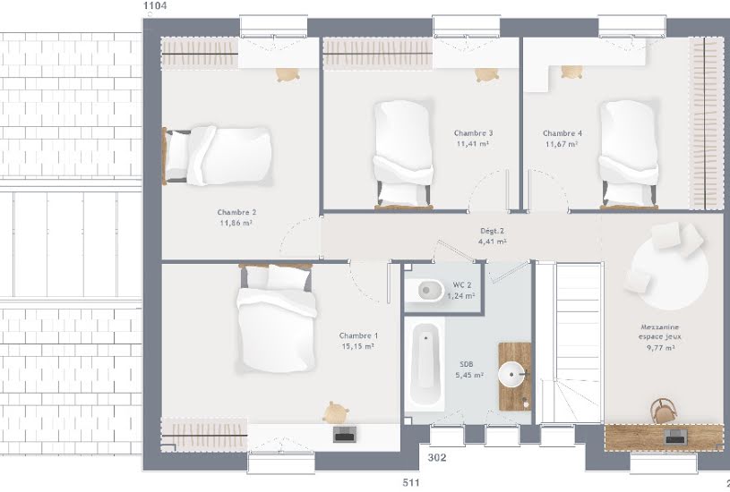  Vente Terrain + Maison - Terrain : 2 166m² - Maison : 140m² à Auvers-le-Hamon (72300) 