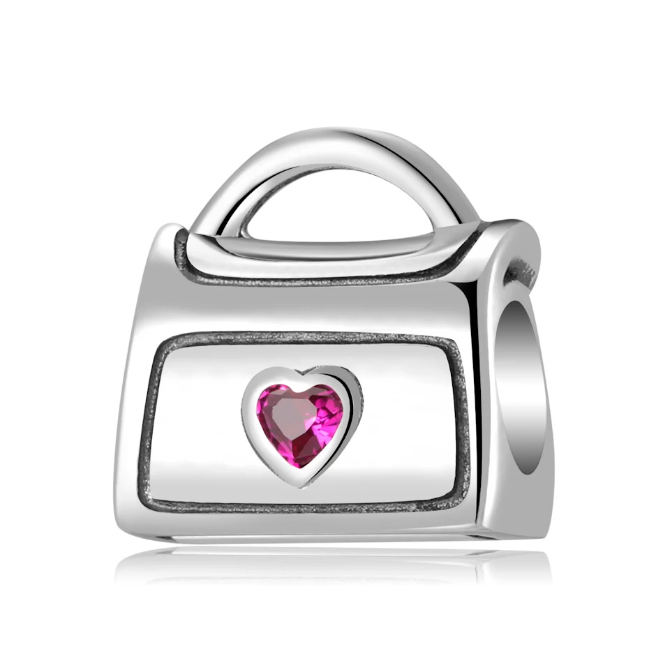 Love Handbag Beads S925 Srebro Sterling Srebrni Oksid Narukvica DIY Dodaci Olabavi Perle Napravi svoju jedinstvenu narukvicu