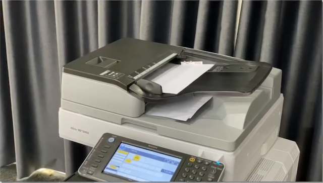 Bảng điều khiển máy photocopy RICOH MP 5002 tiện dụng