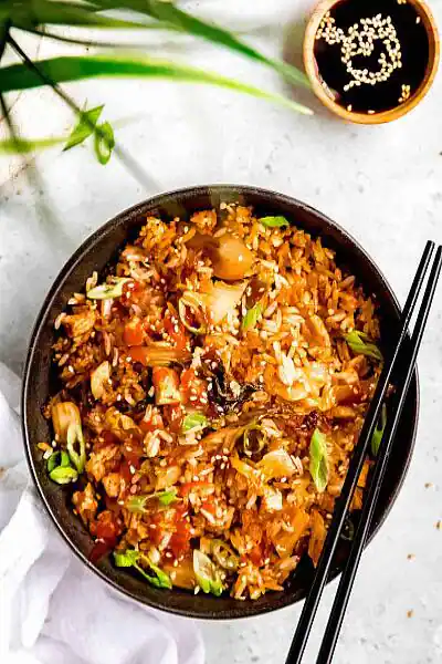 Kimchi Fried Rice Chicken