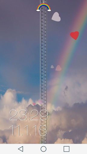 Rainbow Zipper Lock Screen