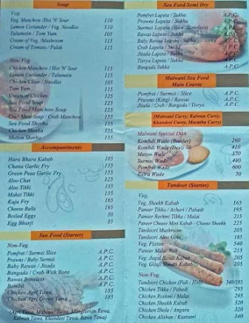 Malvan Tadka menu 