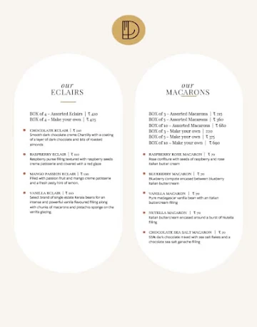 Delistic - Chocolaterie, Patisserie & Cafe menu 