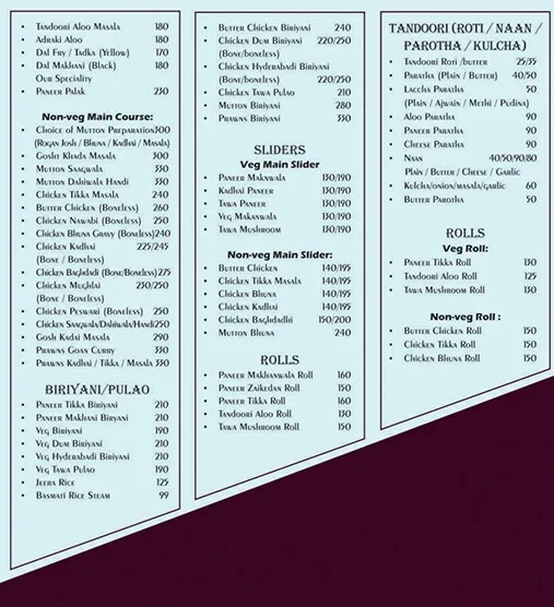 Raat Ki Rasoi menu 