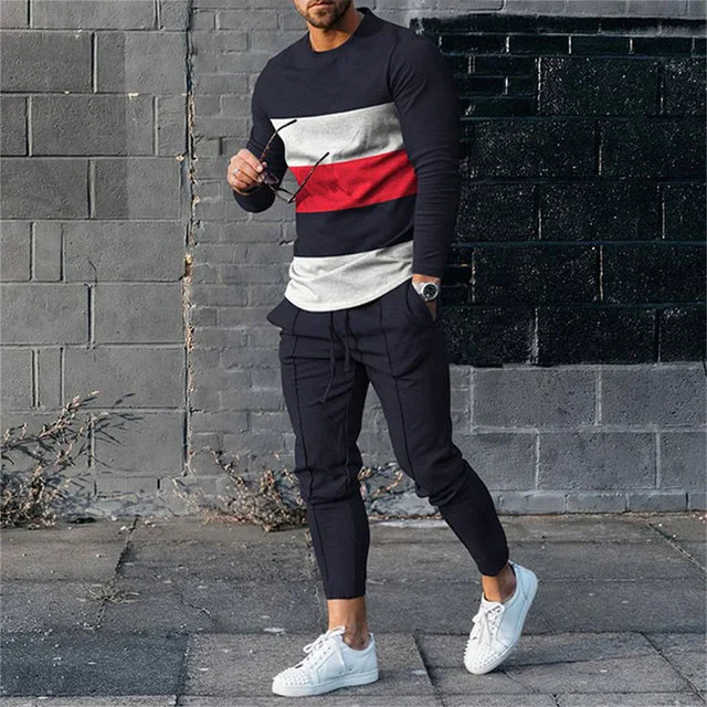 Title 8, Heren digitale bedrukte longsleeve crewneck top...