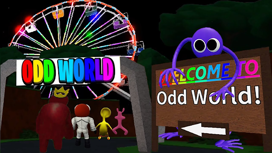 BLUE FROM RAINBOW FRIENDS CHAPTER 2 ODD WORLD, ROBLOX GAME