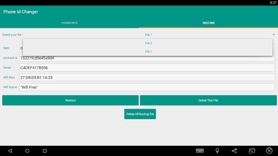 Device Id IMEI Changer Xposed Screenshot