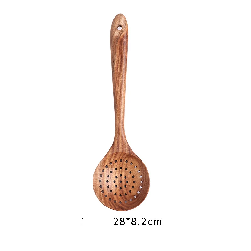 Cuillère à soupe spatule antiadhésive en bois de style japonais, idéale pour les soupes et les sauces. Facile à utiliser et à nettoyer.