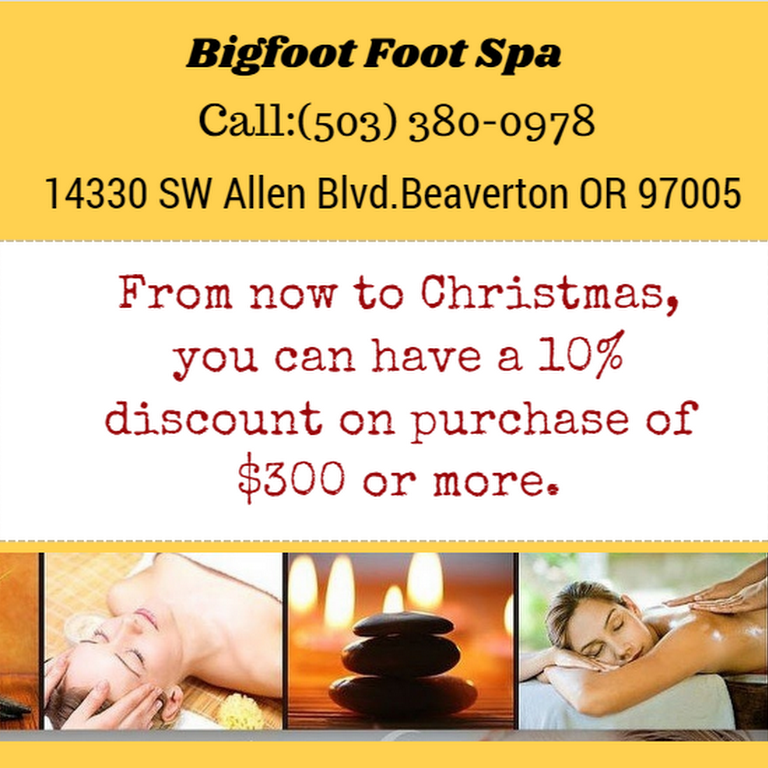 Bigfoot Foot Spa Asian Massage In Beaverton Call Us To Make An Appointment