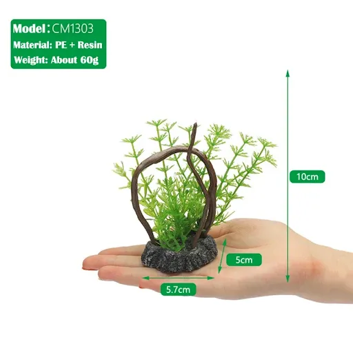 Decorative Fake Water Plants Simulation Ornaments Aquarium Landscaping Accessories Fish Tank Driftwood Tree Root Decorat