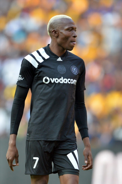 Tendai Ndoro during the Carling Black Label Champion Cup match between Orlando Pirates and Kaizer Chiefs at FNB Stadium on July 29, 2017 in Johannesburg, South Africa.