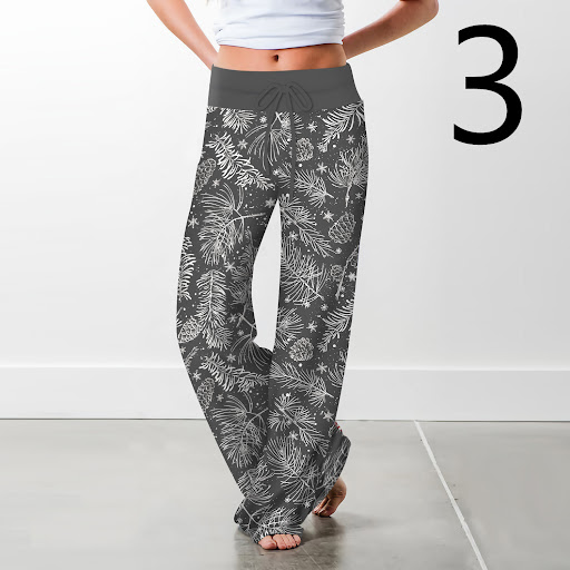 Title 9, Womens Christmas Digital Print Drawstring Wide...