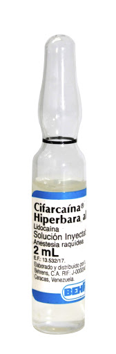Cifarcaina Hiperbara 5% 2Ml Ampolla Lidocaina Behrens