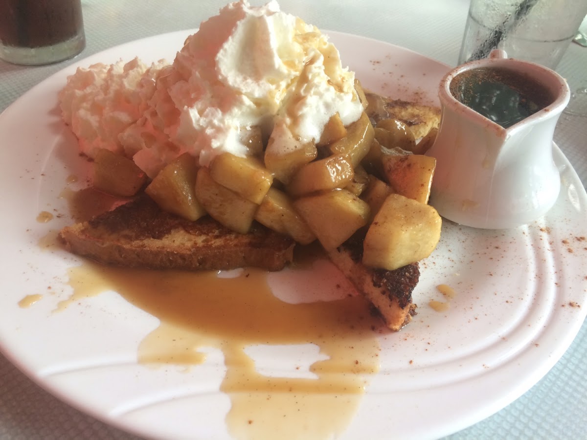 Gluten free caramel apple French toast, absolutely delicious!