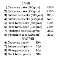 Cake n Place menu 1