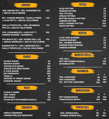 Chawla Fast Food menu 