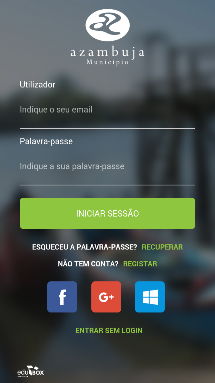 Android application Município de Azambuja screenshort