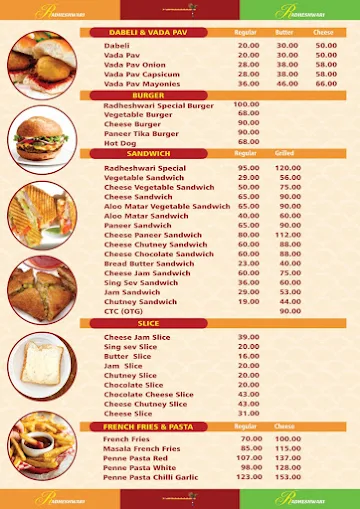 Radheshwari Food Zone menu 