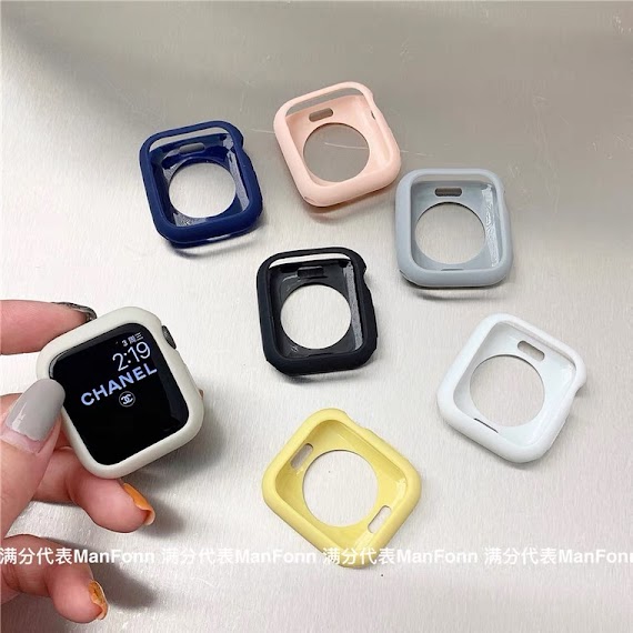 Ốp Silicone Mềm Màu Kẹo Cho Đồng Hồ Thông Minh Apple Watch Series Ultra 8 7 Se 6 5 4 3 I - Watch 49Mm 45Mm 41Mm 45Mm 41Mm 40Mm 44Mm 42Mm 38Mm