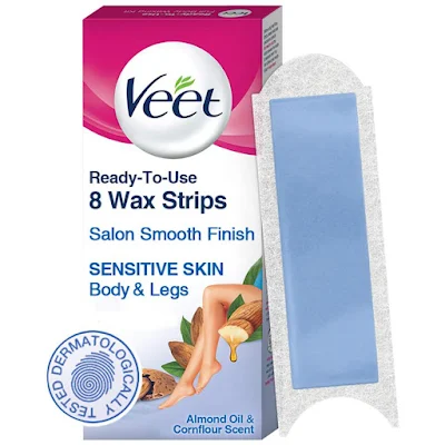 Veet Hair Removal Waxing Strips Kit - Sensitive Skin - 8 strips