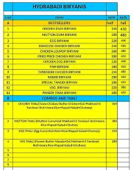 Hyderabadi Biryanis menu 2