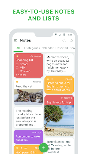 Screenshot Notes - notepad and lists