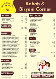 Kabab & Biryani Corner menu 3