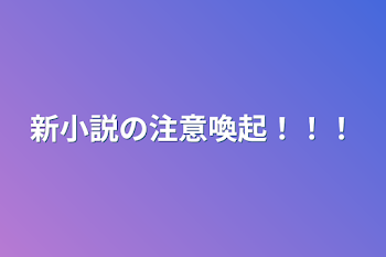 「新小説の注意喚起！！！」のメインビジュアル