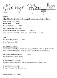 Brown's Cafe menu 2