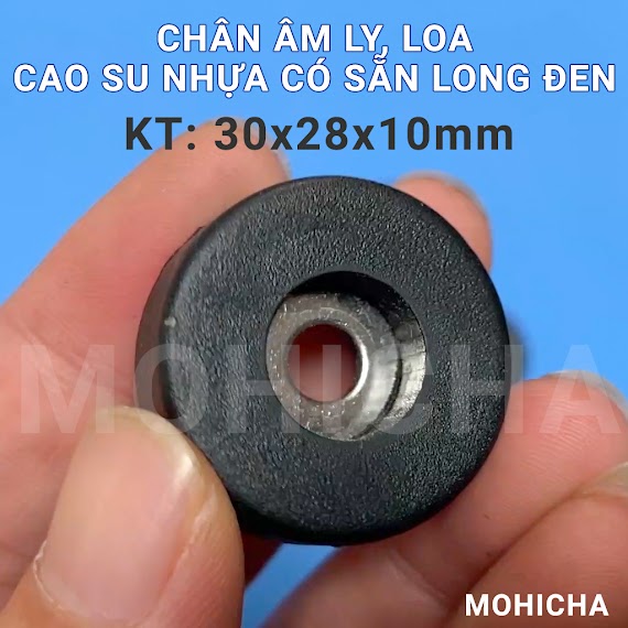 Đế Cao Su Nhựa Làm Chân Âm Ly Âm Ly Amlpy Có Sẵn Long Đen Thép 30X28X10Mm