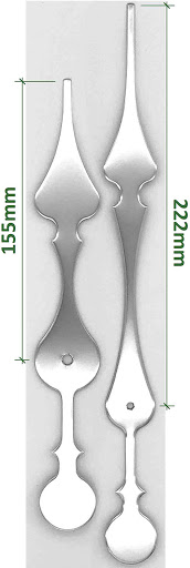 222mm Number 2 silver hands