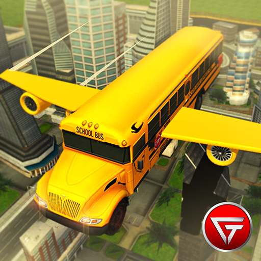 Flying School Bus Simulator 3D Extreme Tracks