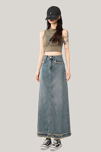 Title 10, Womens Summer Retro A-Line Sheath Skirt, Mid-L...