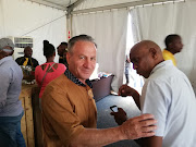 Former Kaizer Chiefs star Lucky Stylianou (L) at the club's 50th Anniversary celebration in Soweto on January 7 2020. 