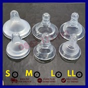 Núm Ti Cổ Rộng/Cổ Hẹp Thay Thế Cho Bình Pigeon, Toom, Lansinoh, Wesser, Kichi, Gb, Babuu