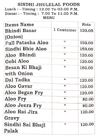 Sindhi Jhulelal Foods menu 6