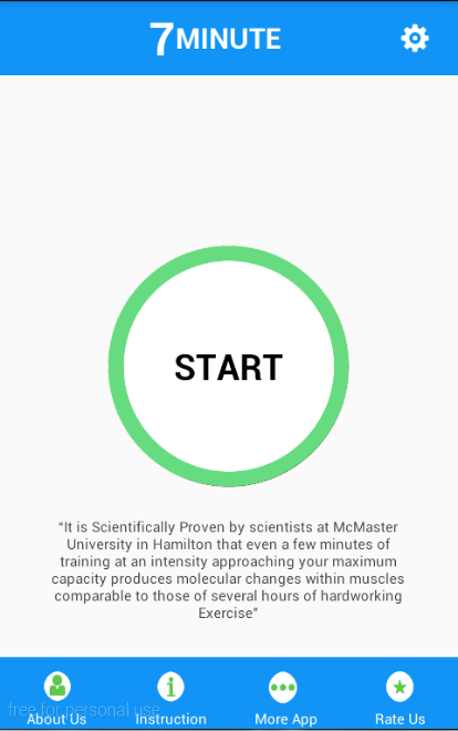 Android application 7 minute workout - Amazing screenshort