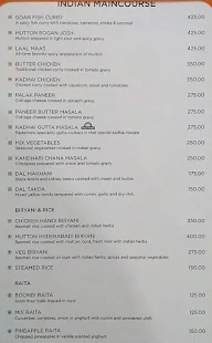 Culture-Days Hotel menu 1