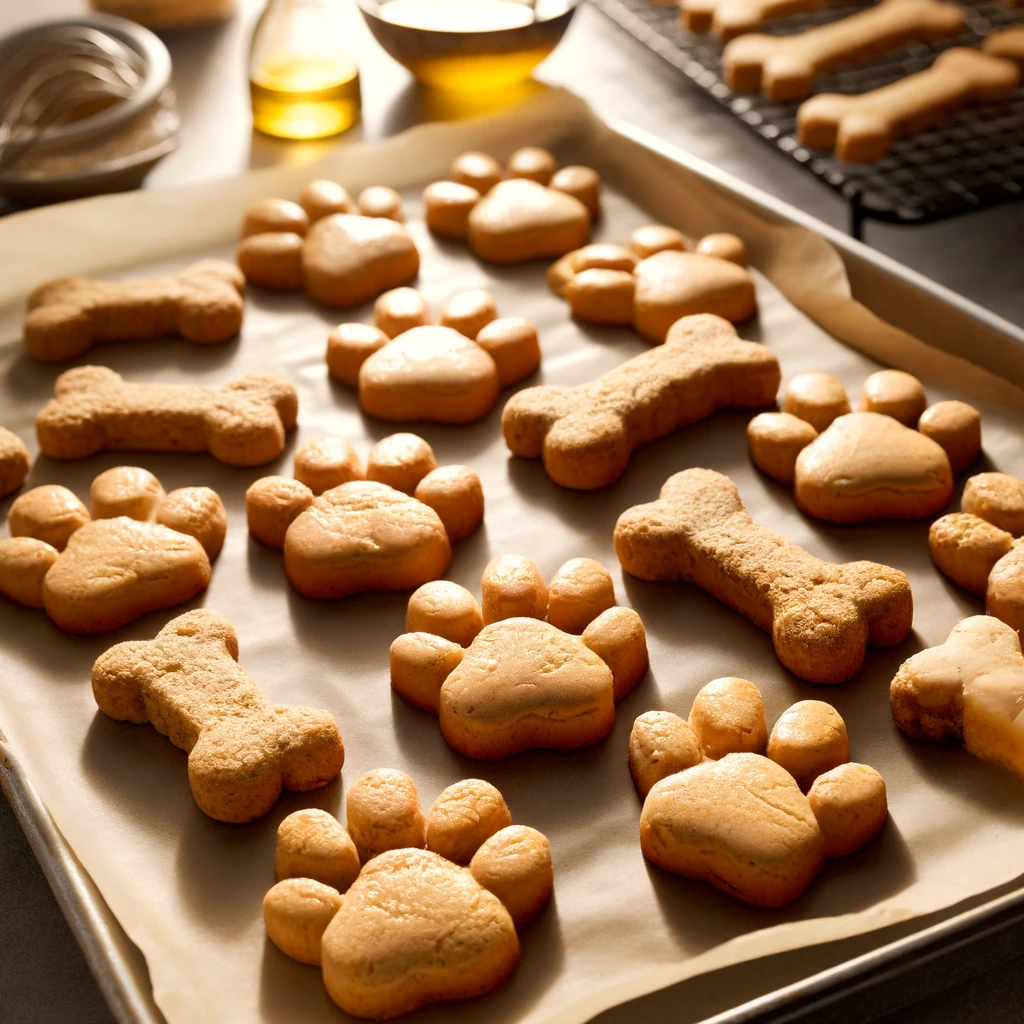 How about this recipe for dog treat?  Let's make some delicious Coconut Oil Cookies for healthy fun!