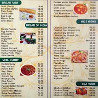 New Thalassery Restaurant menu 1