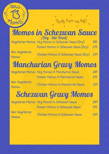 T3- Rolls & Momos menu 