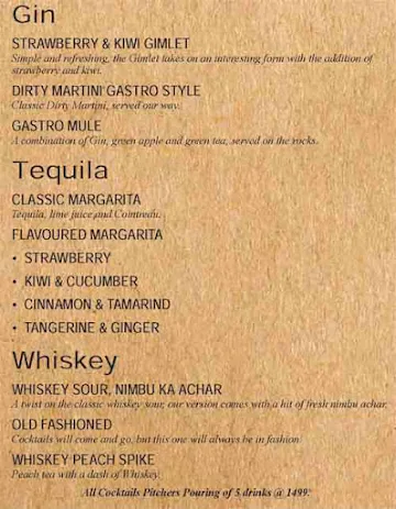 Gastronomica Kitchen & Bar menu 